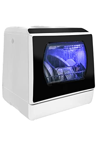 【使い方動画あり】ホビナビ 食洗機 工事不要 コンパクト 食器洗い乾燥機 食洗器 設置 卓上 タンク式 食器洗浄機 食器乾燥機 食器洗い機 食器洗浄乾燥機 皿洗い 食洗機 据え置き 節水 節電 食器洗浄 高温洗浄 ダブルノズル噴射式洗浄 1人～3人用 節約 dwd001-bk